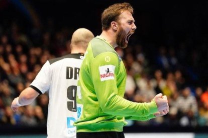 Andreas Wolff, durante el Alemania-Países Bajos (34-23) del europeo.-