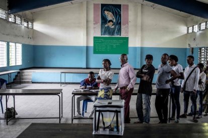 Colegio electoral del distrito de Kinshasa-REUTERS