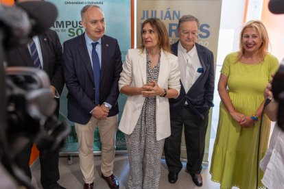 Antonio Largo, Rocío Lucas, Álvaro Marías y Yolanda de Gregorio en las jornadas sobre Julián Marías.