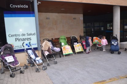 Movilización en Covaleda este invierno por el servicio de Pediatría.