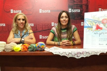 Teresa Valdenebro y Myriam Martínez, en la presentación de la Feria. - J.A.C.