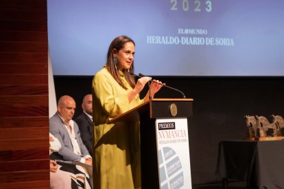 Adriana Ulibarri en la gala de entrega de los Premios Numancia.