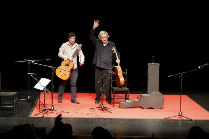 El cantante Paco Ibáñez en el concierto de la Semana de la Memoria Histórica de Soria.