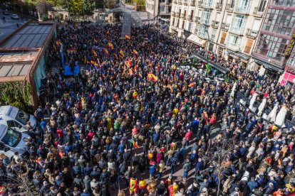 Concentración en Mariano Granados este domingo contra la amnistía.