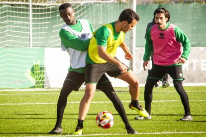 Entrenamiento del CD Numancia durante esta semana.