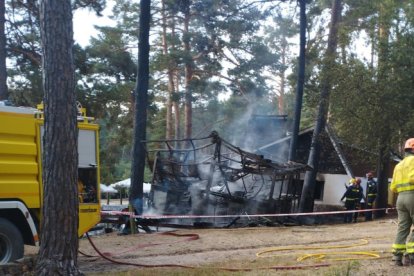 Incendio el verano que afectó al bar de Playa Pita.
