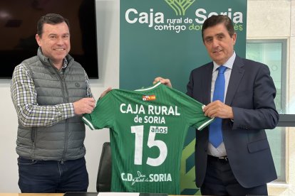 Tito Hernansanz y Carlos Martínez Izquierdo, presidentes del San José y Caja Rural de Soria respectivamente.