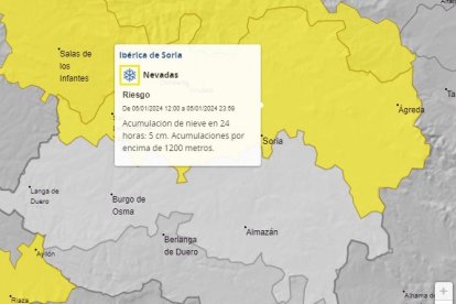 La nieve aparecerá a partir de los 1.200 metros en la Ibérica Soriana.