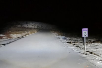 Carretera con nieve en Soria.