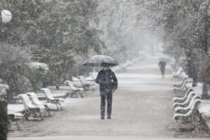 Nieve en la capital soriana.