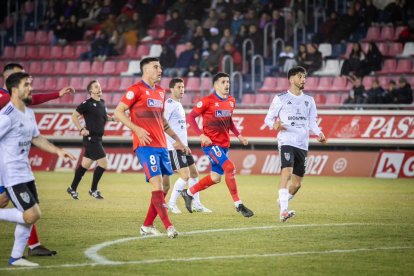 Tamayo en el momento de marcar el golazo que era el definitivo 3-1 antela Segoviana.