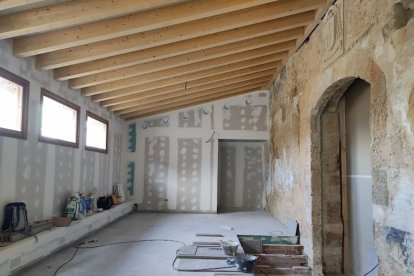 Obras en el centro de recepción de visitantes en la catedral de El Burgo.