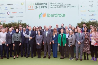 Foto de familia del lanzamiento de la alianza Q-Cero, este miércoles, de Iberdrola.