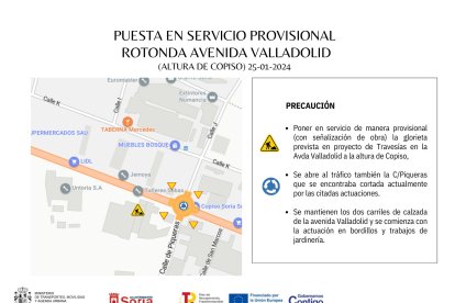 Así quedará la nueva 'rotonda de Copiso' en la Avenida de Valladolid de Soria.