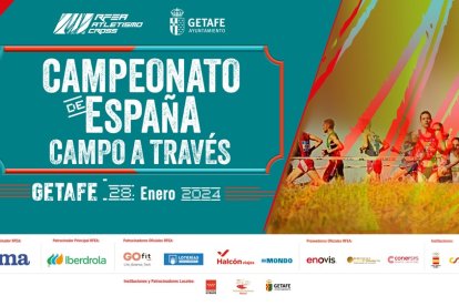 Cartel anunciador del Nacional de campo a través de Getafe.