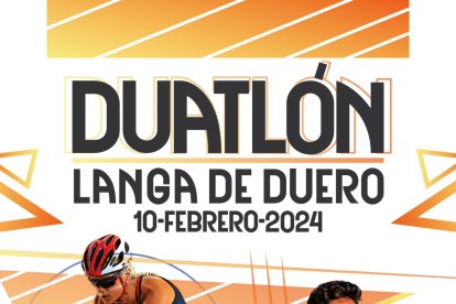 Cartel anunciador del Duatlón de Langa.