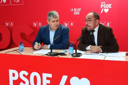 Luis Rey y Javier Antón durante la rueda de prensa.