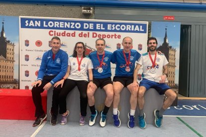 Los medallistas sorianos en El Escorial.