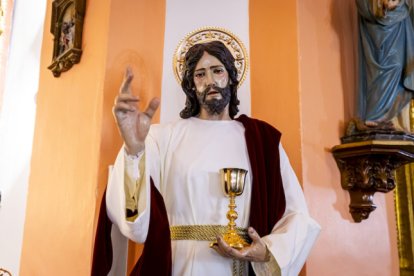 La nueva talla del Cristo de la Cena.