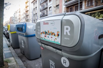 Contenedores en la ciudad de Soria.