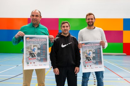 Sergio Frías, José Luis Molina y Manuel Salvador en la presentación del Campeonato de España.