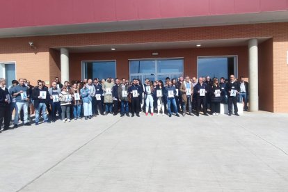 Concentración de los funcionarios de la cárcel de Soria.