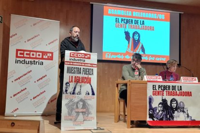 Asamblea de delegados de Industria de CC OO en Soria, ayer.