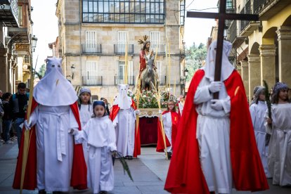 Recorrido de La Borriquilla por las calles del centro de Soria