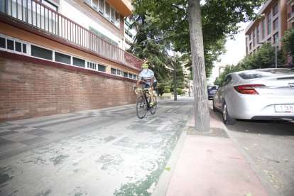 Tramo actual de carril bici en la capital.