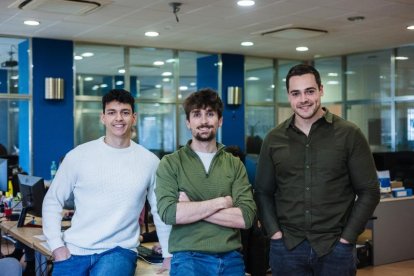 Noel, César y Rubén, promotores de la empresa en Soria.