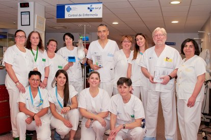 Sanitario de la Unidad de Urología del Hospital Santa Bárbara de Soria que han implantado un timbre avisador.