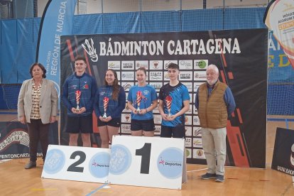 Daniela Corchón en el pódium de la prueba celebrada en Cartagena