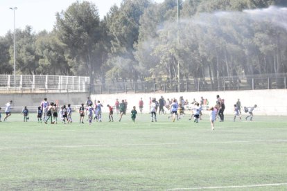 Canteranos de rugby durante una reunión de escuelas como la que se quiere celebrar en Soria el próximo 18 de mayo.