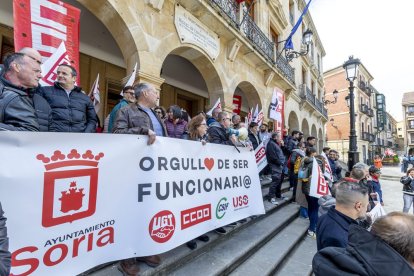 Protesta de los trabajadores municipales