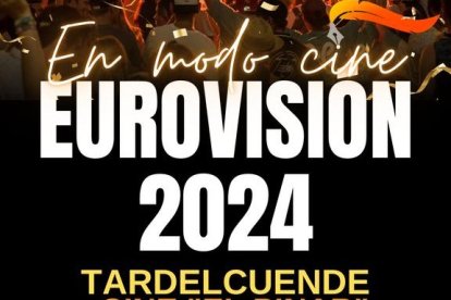 Cartel de Eurovisión 2024 en el cine 'El Pinar'.