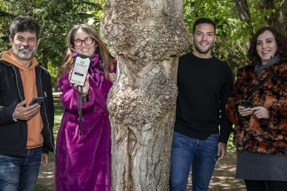 Javier Frades, Mayka Martínez, Diego  Rello y Beatriz Díez, técnicos de Cesefor y del Ayuntamiento que trabajan en el proyecto Brera .