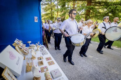 Banda de música de Almazán en la inauguración de la feria de muestras.