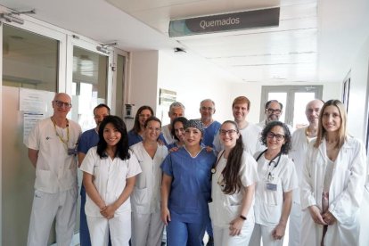 Parte del equipo de la Unidad de Grandes Quemados del Hospital Universitario Río Hortega de Valladolid.