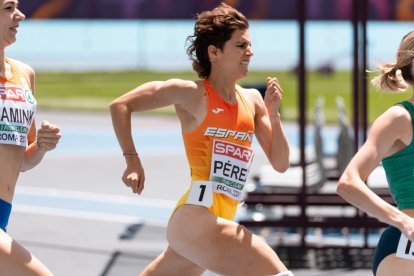 Marta Pérez en la semifinal del Europeo del pasado viernes.