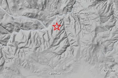 Captura de la situación del terremoto en un mapa del IGN.