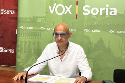 El portavoz de Vox en el Ayuntamiento de Soria, Fernando Castillo.