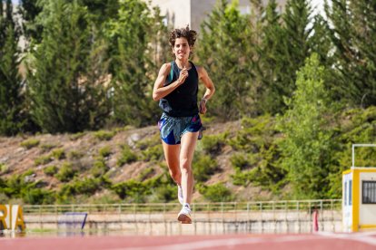 Marta Pérez en las pistas de Los Pajaritos durante estos días.