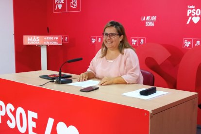 Esther Pérez, portavoz del PSOE en la Diputación de Soria.