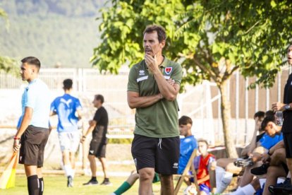 Aitor Calle en el amistoso del sábado que el Numancia jugó en Quintana Redonda.