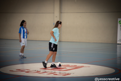 Claudia Barrios en un partido del torneo soriano