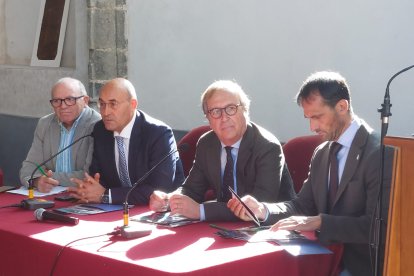 José Javier Gómez Pardo, Jesús Manuel Alonso, Ángel González y Enrique Rubio, en las jornadas.