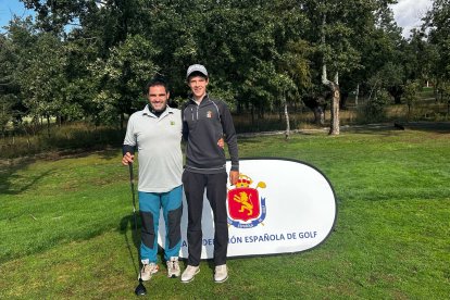 El golfista de Club de Golf Soria, Miguel López, en una competición.