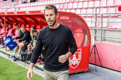 Aitor Calle durante el encuentro ante el Langreo.