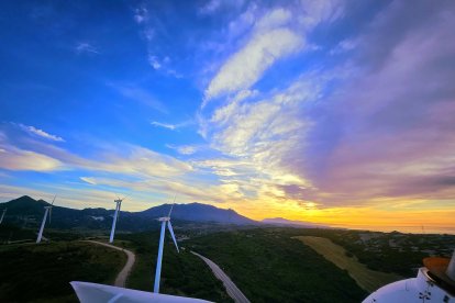 Imagen de uno de los parques eólicos en mantenimiento de Solarig.