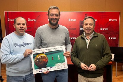 Iñaki Pardo, Manuel Salvador, Adolfo Sainz en la presentación del torneo.